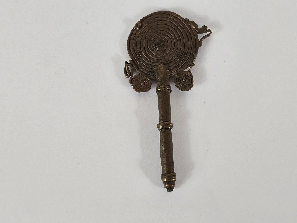 Goudgewicht #6, messing of brons, Akan, Ghana, 18e 19e eeuw, Ophalen of Verzenden