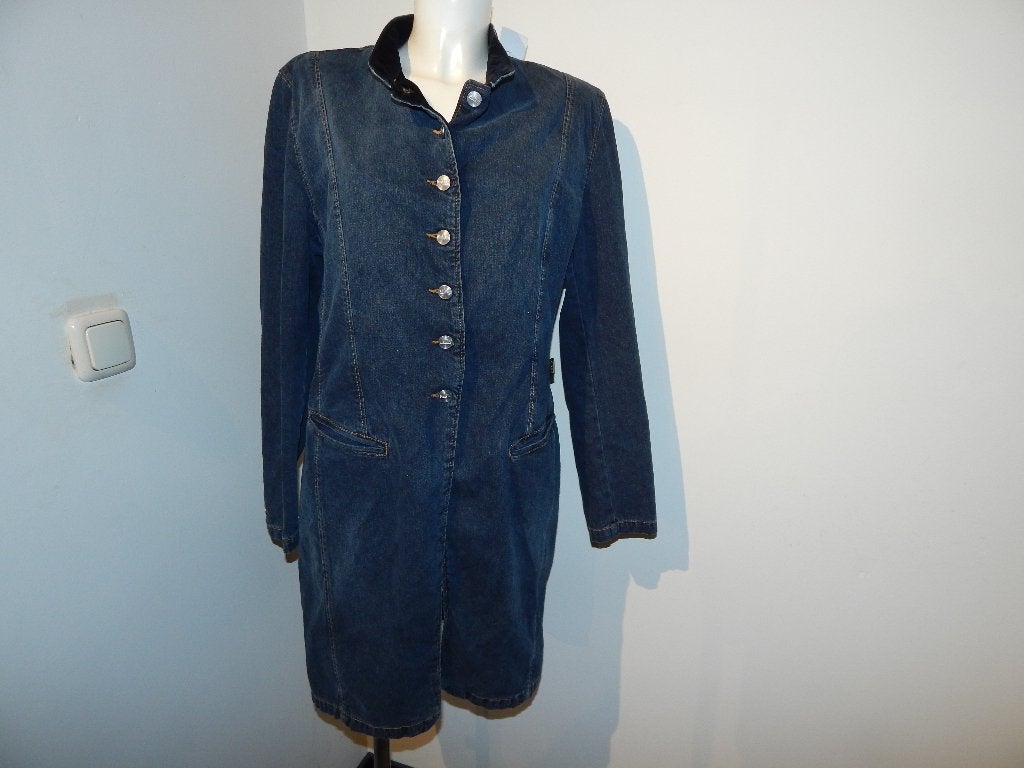 Pauw Amsterdam jeans officiers jas langer model vintage 5/44, Kleding | Dames, Blauw, Maat 42/44 (L), Pauw, Ophalen of Verzenden