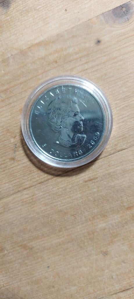 Zilveren maple leaf 1 OZ, Ophalen of Verzenden, Zilver