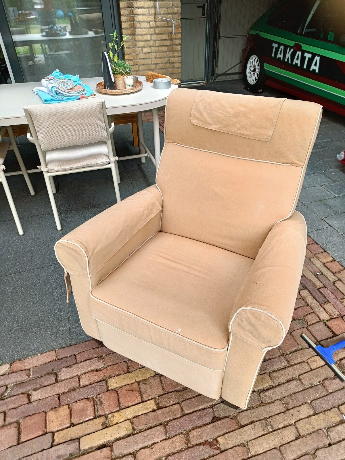 Fauteuil Ikea beige, Huis en Inrichting, Fauteuils, Ophalen, Gebruikt, 75 tot 100 cm, 50 tot 75 cm