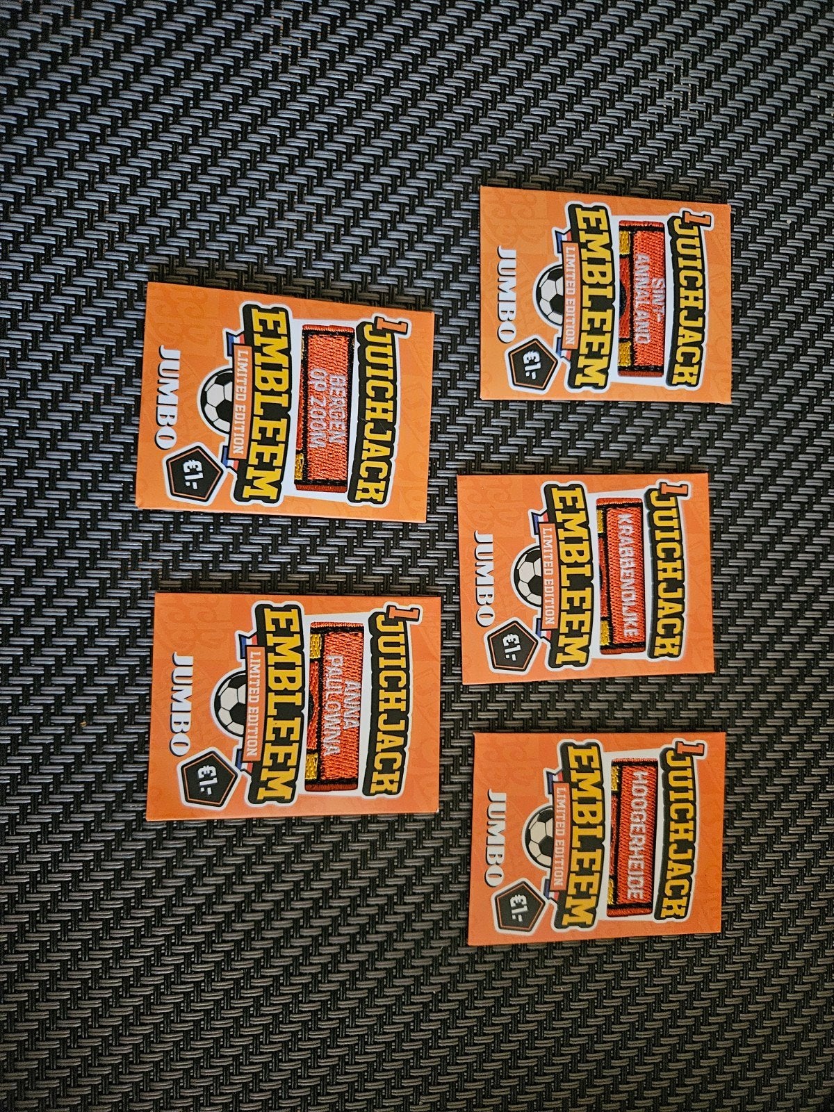 Jumbo Juichjack Emblemen - Diverse Plaatsnamen, Jumbo, Ophalen of Verzenden