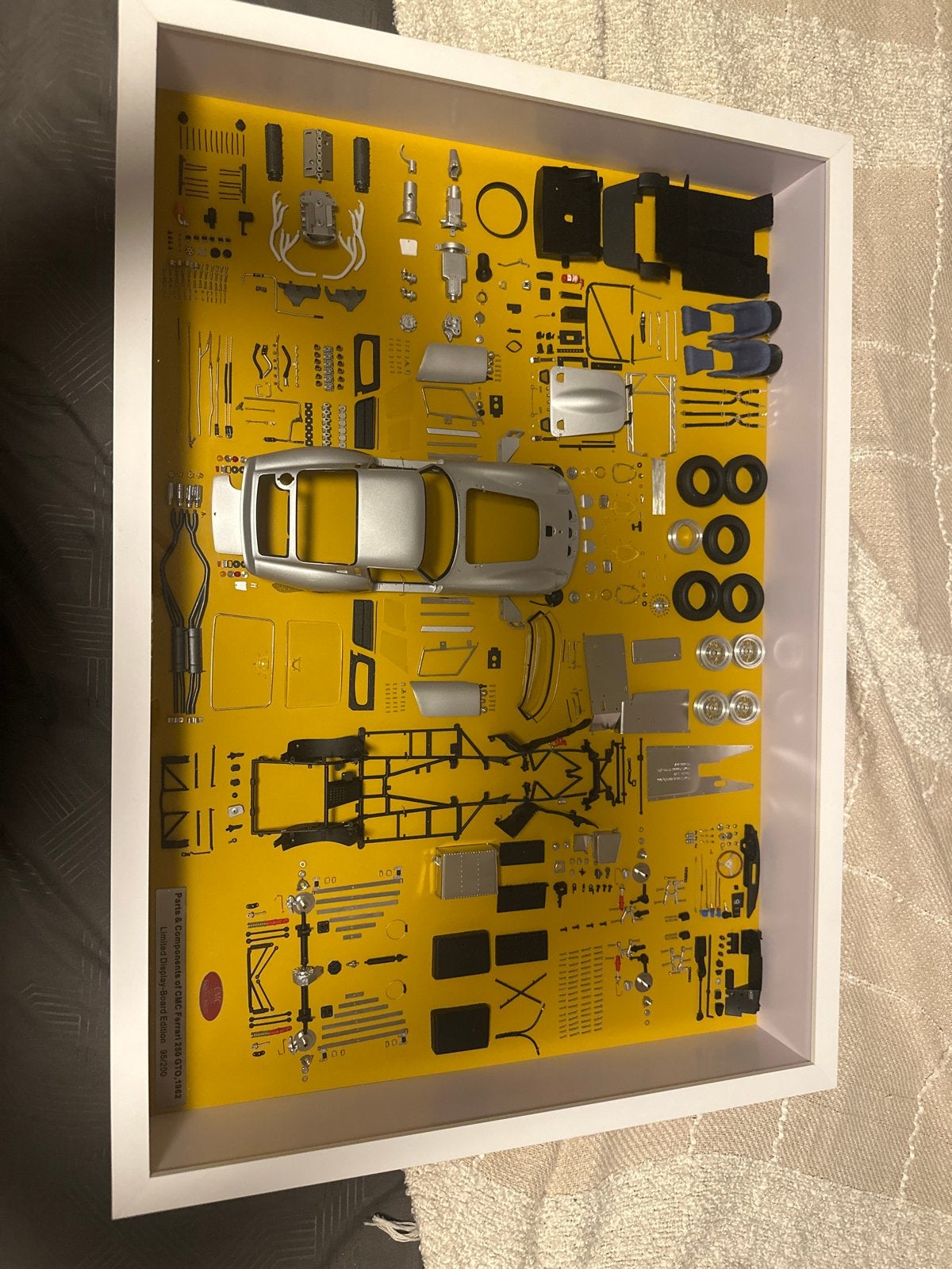 CMC - Uniek Ingelijst Modelbouwpakket Ferrari 250 GTO, Auto, Groter dan 1:32, Zo goed als nieuw, Ophalen