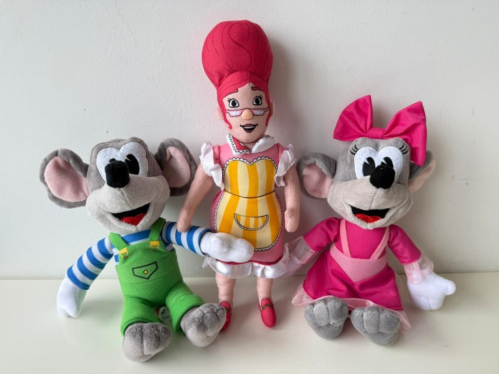 Knuffel muis Jul & Julia + mevrouw Suikerspin / Julianatoren, Ophalen of Verzenden, Zo goed als nieuw, Overige typen