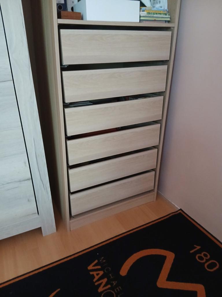 Lades ikea pax kast en glazen plank, Ophalen, Gebruikt, 5 laden of meer, 100 tot 150 cm