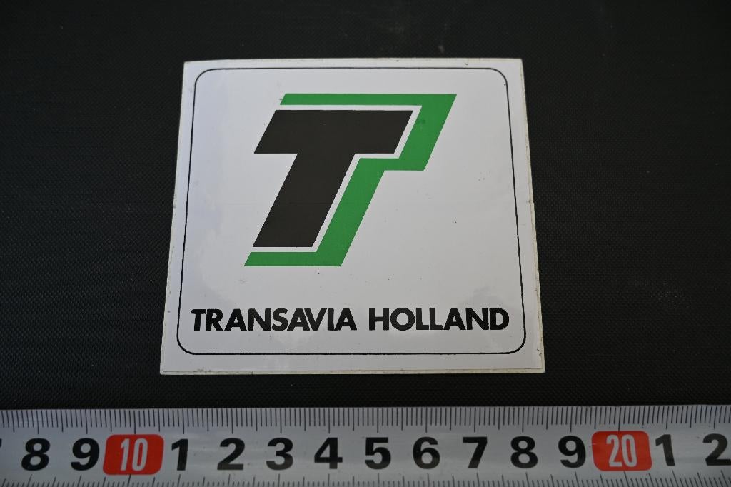 sticker logo TRANSAVIA HOLLAND  - vliegmaatschappij, Ophalen, Zo goed als nieuw