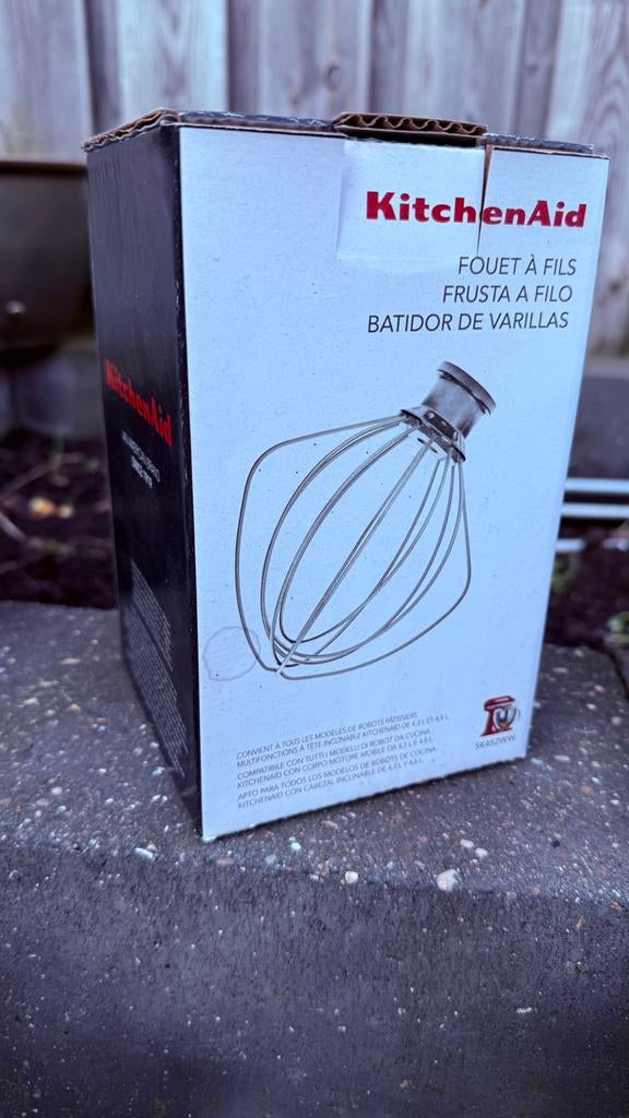 Nieuwe KitchenAid Garde / Draadklopper 5K452WW – Origineel, 4 liter of meer, Ophalen, Zo goed als nieuw, 3 snelheden of meer
