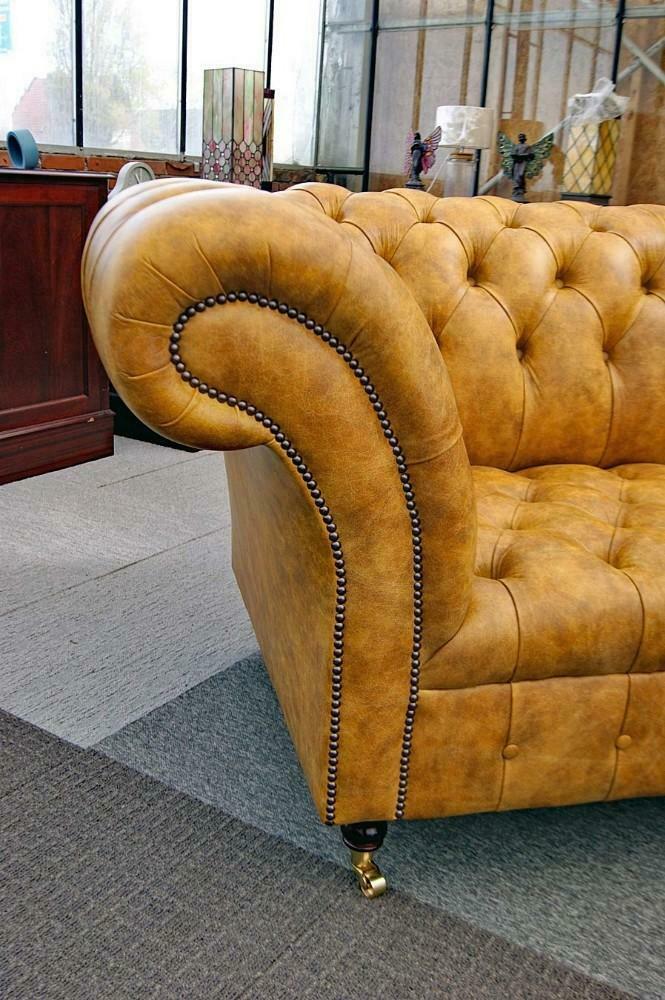 NIEUWE Chesterfield bank mosterd geel + GRATIS BEZORGD!!!, Ophalen