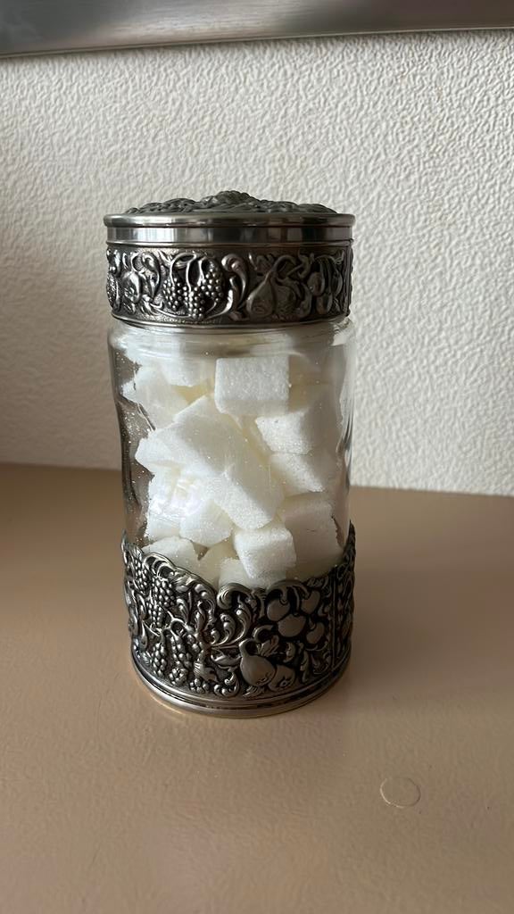 Jam/suiker pot flipje van tiel, Huis en Inrichting, Ophalen, Zo goed als nieuw, Overige materialen, Minder dan 25 cm