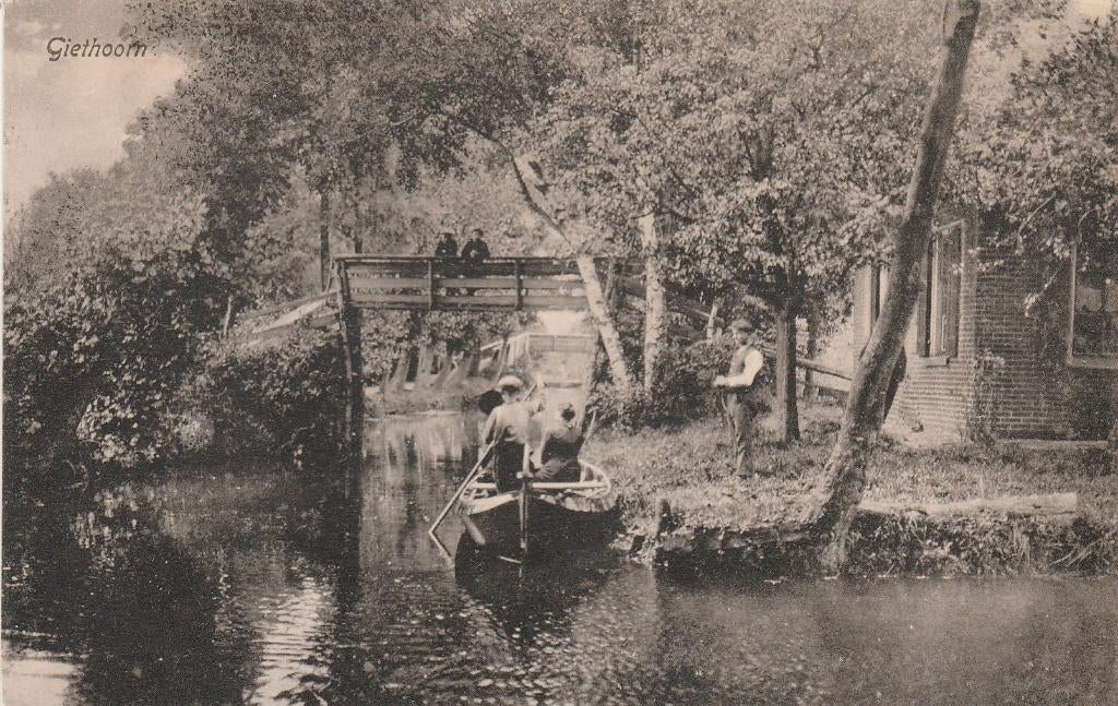 giethoorn- punter, Ophalen of Verzenden, 1940 tot 1960, Overijssel