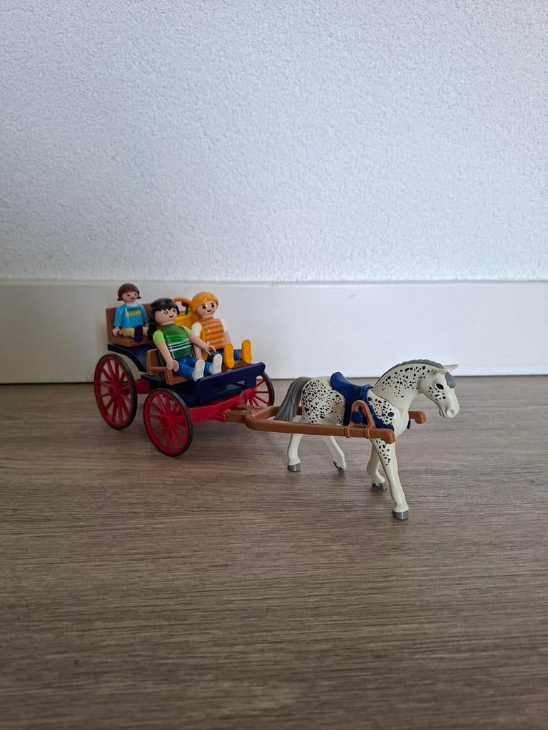 Playmobil paarden huifkar, Ophalen of Verzenden, Zo goed als nieuw, Complete set