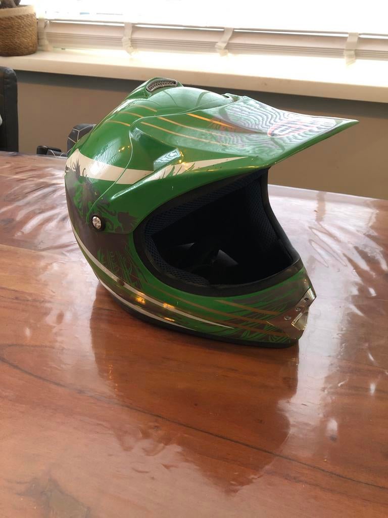 Zgan motorcross helm - bijna niet gedragen, Ophalen of Verzenden, Zo goed als nieuw