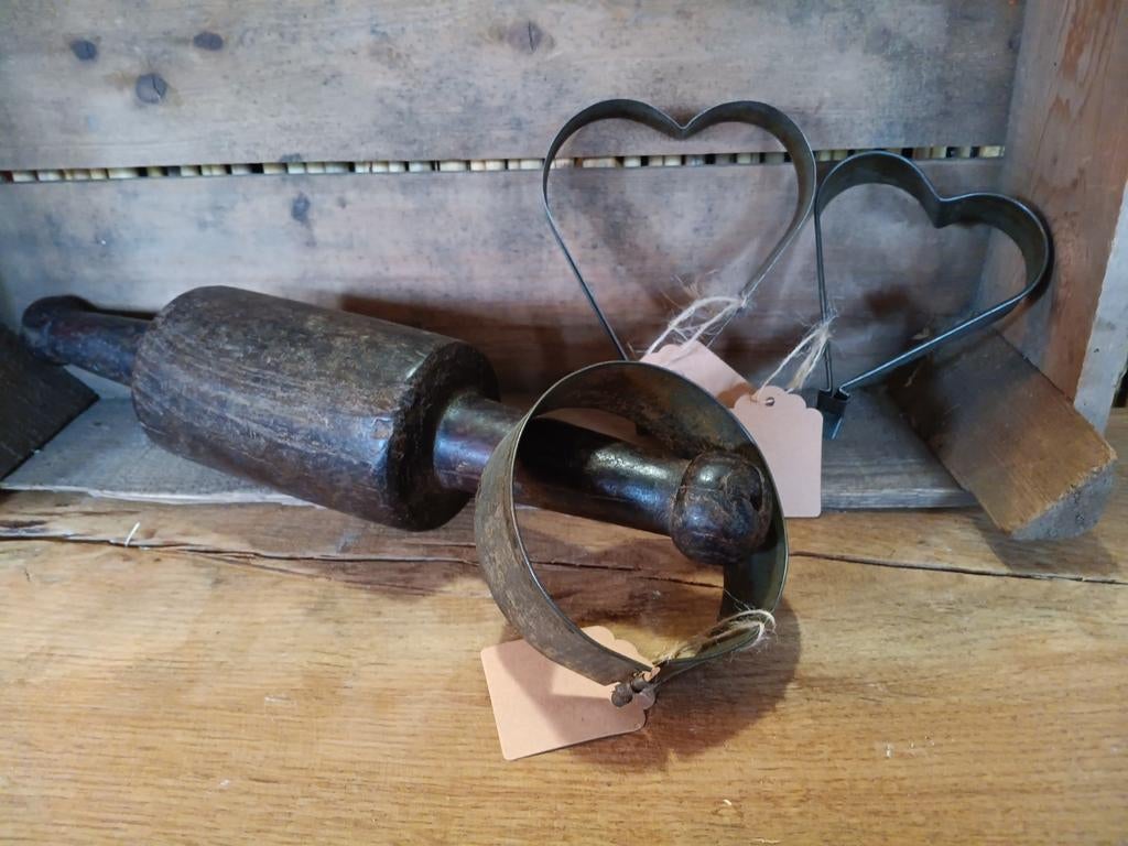 Oude deegroller, Antiek en Kunst, Ophalen of Verzenden