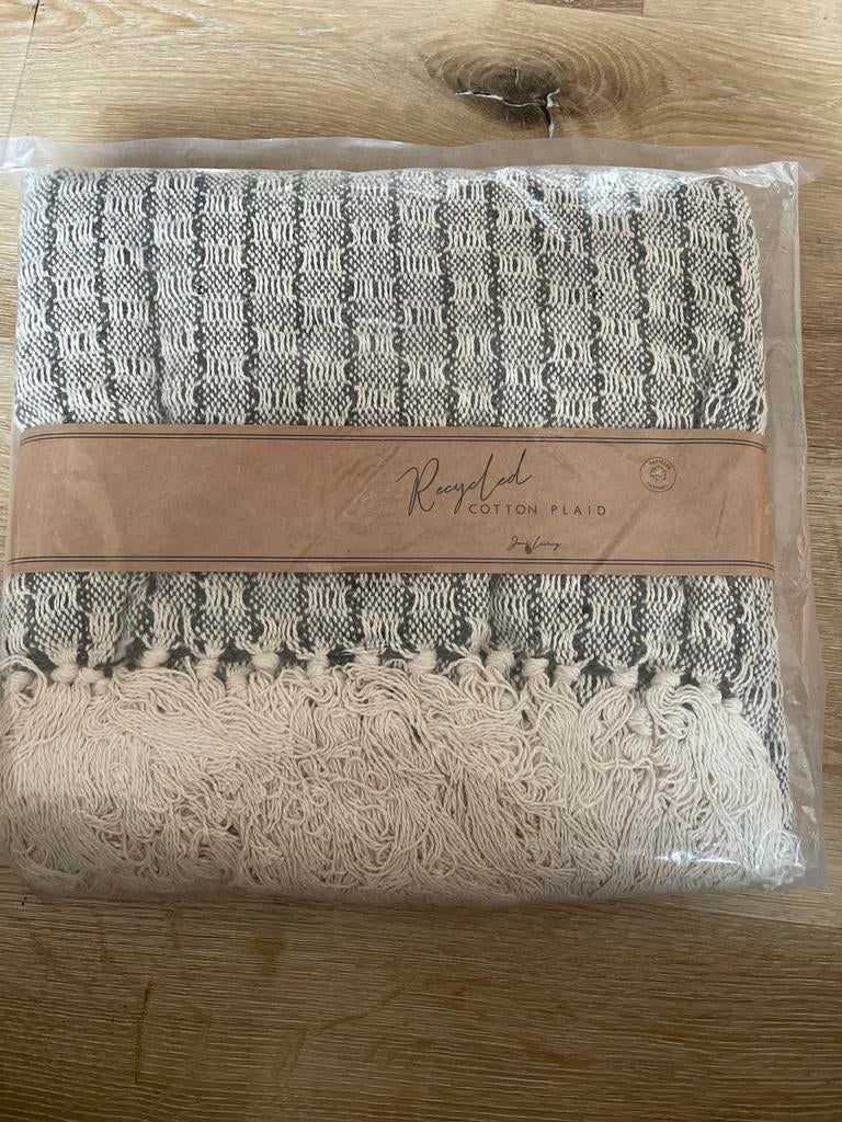 Recycled Katoenen Plaid - Jens living- Nieuw, Ophalen of Verzenden, Nieuw