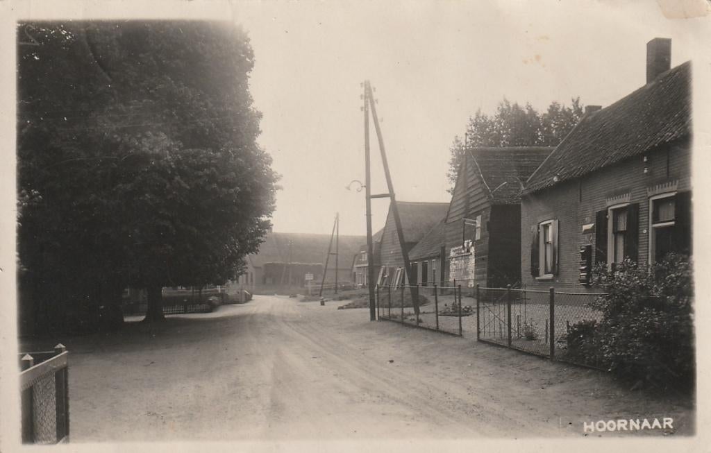Hoornaar 1935  fotokaart, Verzamelen, Ansichtkaarten | Nederland, Ophalen of Verzenden, 1920 tot 1940, Gelopen, Zuid-Holland
