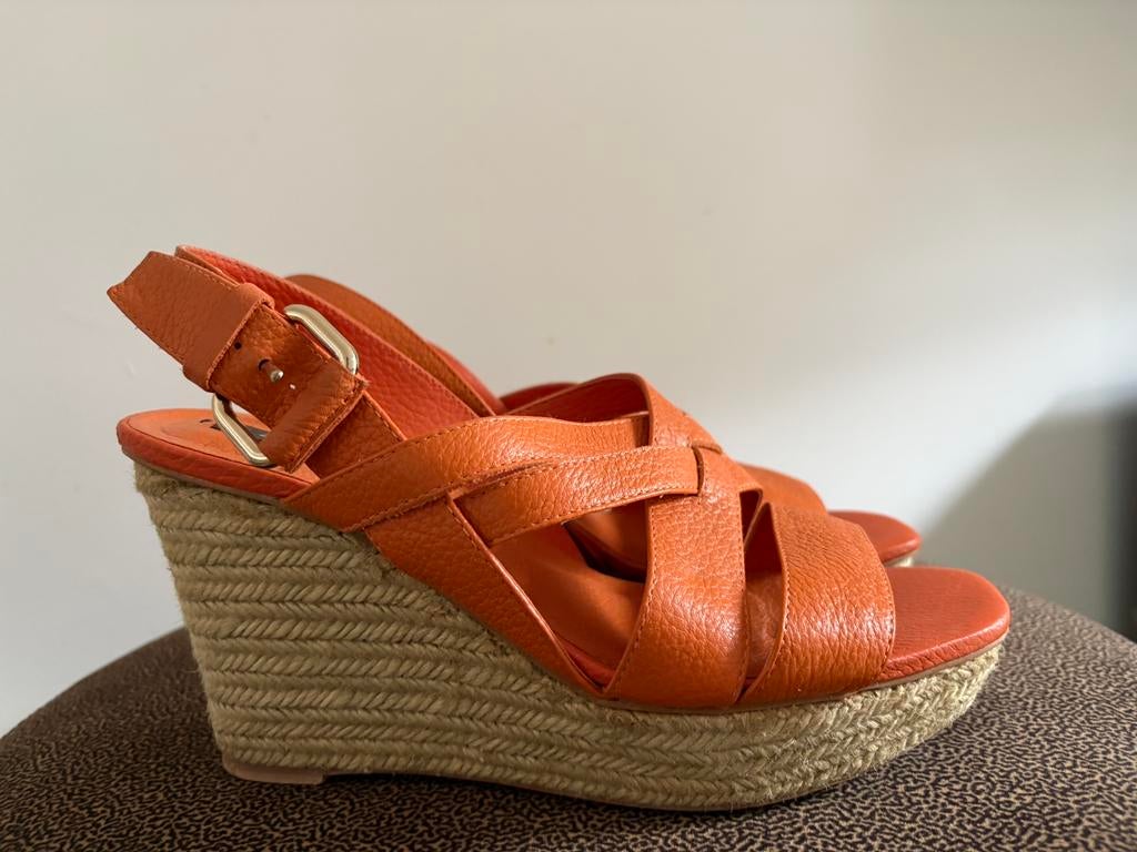 Zara sleehakken zomer pumps 38, Ophalen of Verzenden, Zo goed als nieuw, Sandalen of Muiltjes