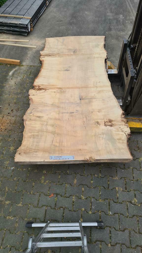 Robuuste esdoorn tafelblad, 100 tot 150 cm, Ophalen of Verzenden, Vijf personen of meer, Rechthoekig