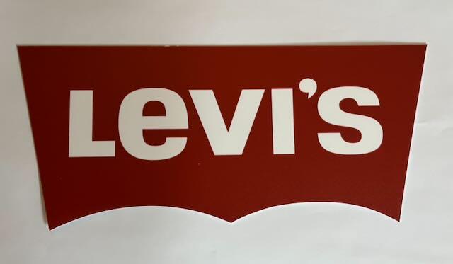 Levis   - reclamebord  winkel Bordje, Ophalen of Verzenden, Zo goed als nieuw, Reclamebord