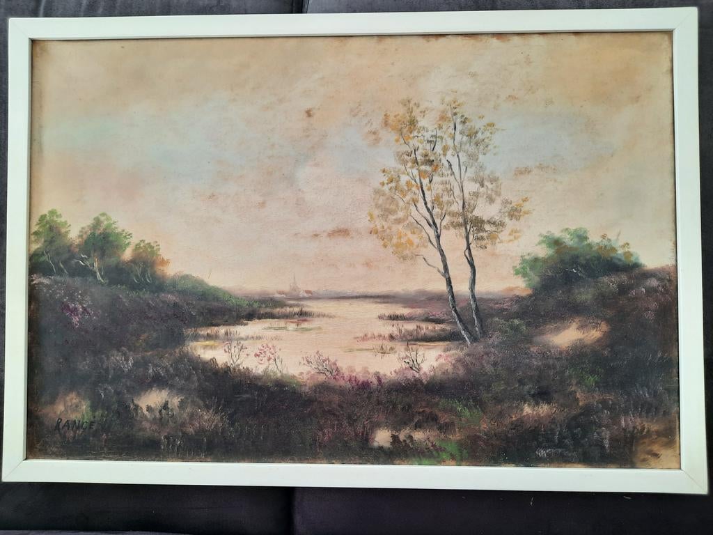 Schilderij Landschap van Rangé, Antiek en Kunst, Ophalen