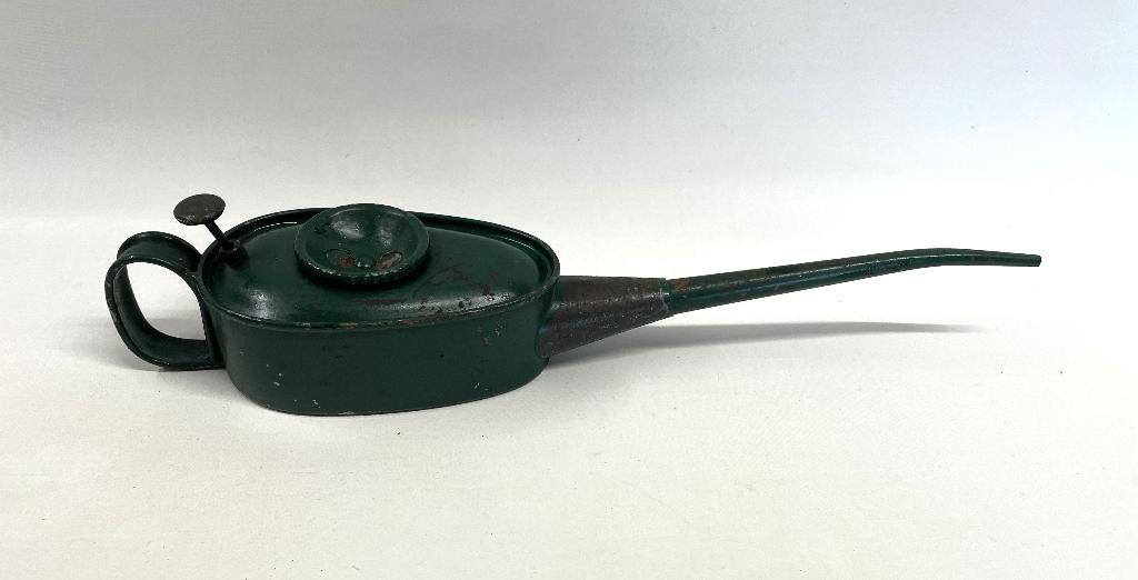Oliekan met lange tuit en pompmechanisme jaren '50 vintage, Ophalen of Verzenden