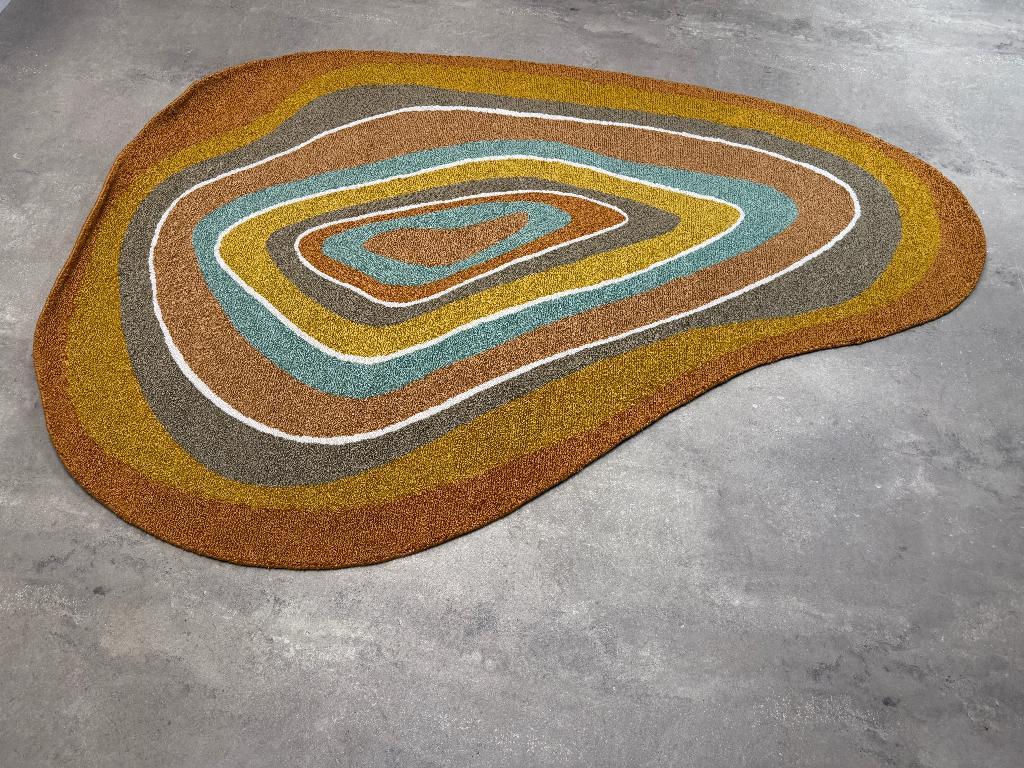 Vloerkleed Brink & Campman Aura Ochre in-outdoor 160x230 cm, Huis en Inrichting, Vloerkledenloft, Overige kleuren, 150 tot 200 cm