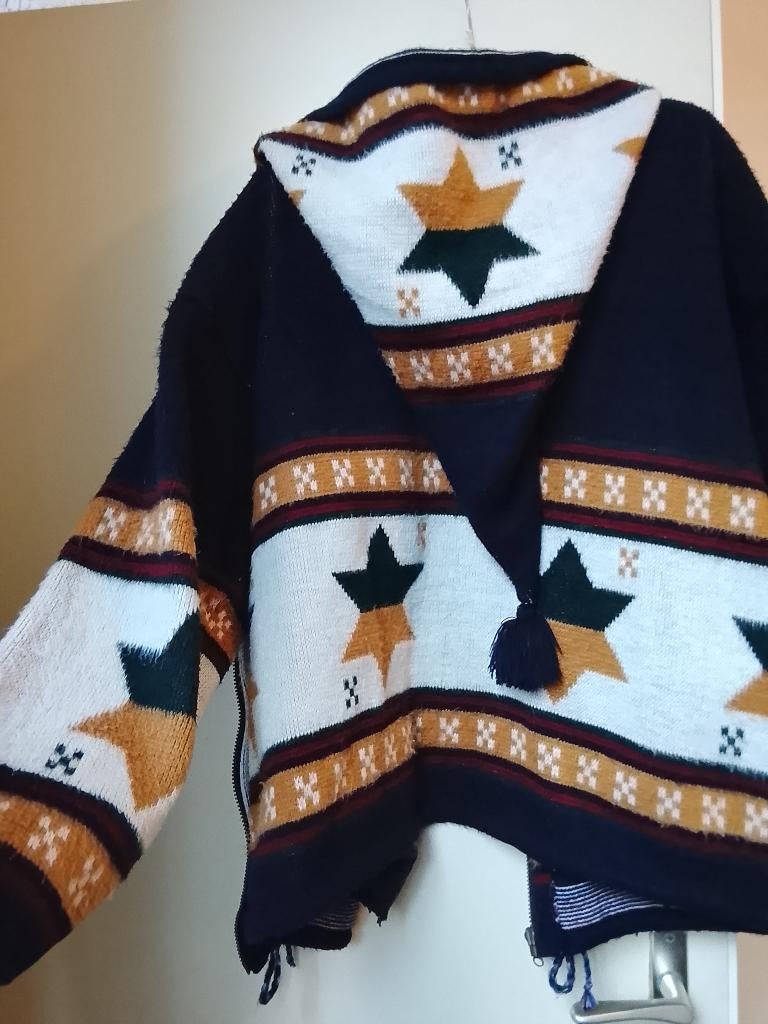 Vest met punt muts hippie unisex, Kleding | Dames, Ophalen, Blauw, Maat 42/44 (L), Hippie