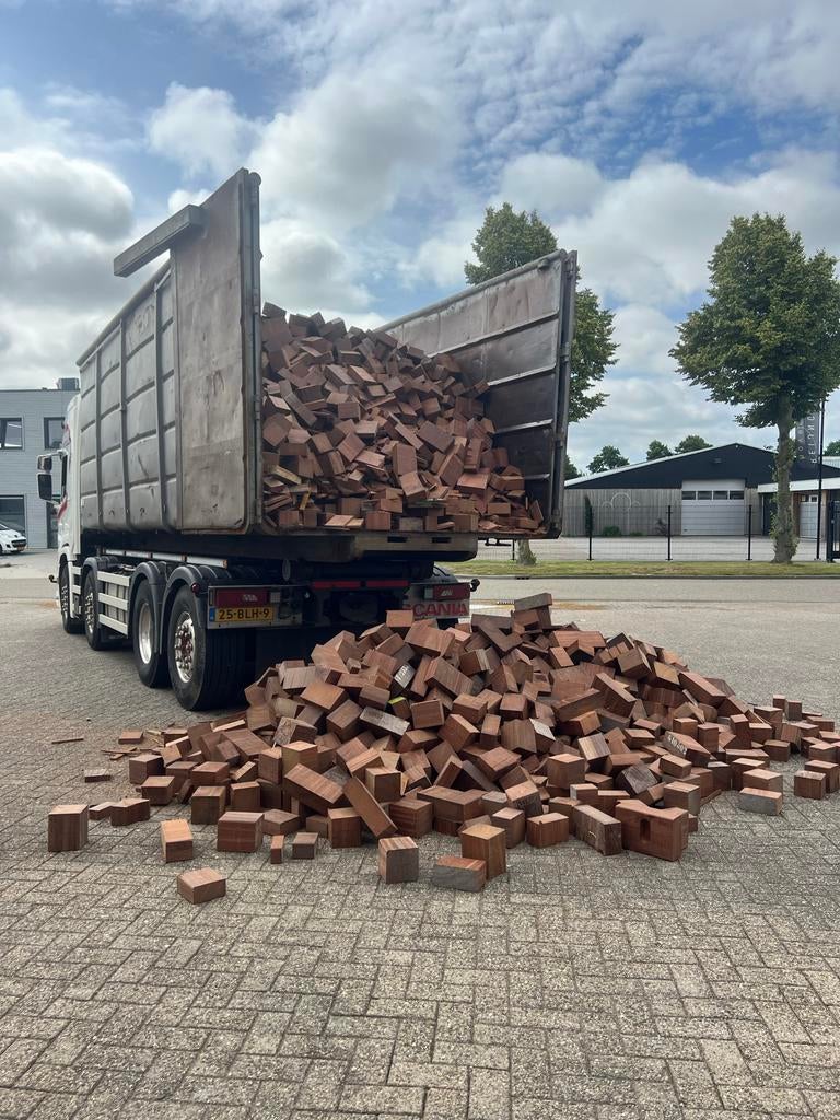 Brandhout te koop hardhout LAAGSTE PRIJS GARANTIE !, Gebruikt, Minder dan 25 mm, Ophalen of Verzenden, Balk