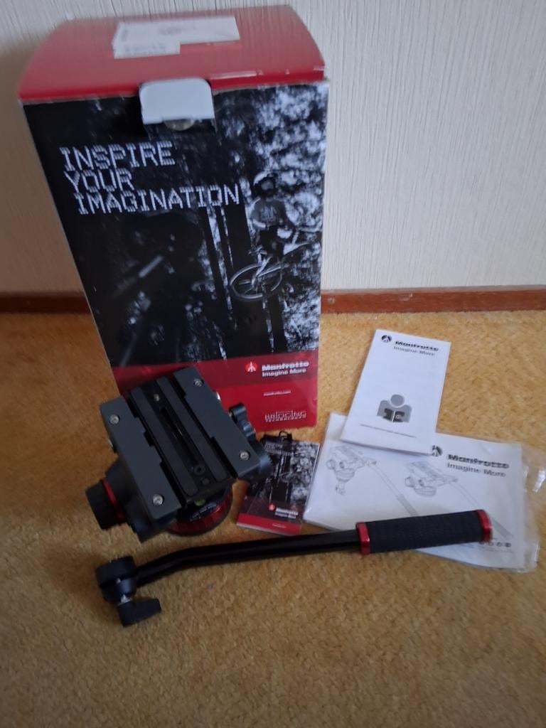 Manfrotto MVH502AH Pro Video Head - Nieuwstaat, Audio, Tv en Foto, Fotografie | Statieven en Balhoofden, Balhoofd, Ophalen of Verzenden