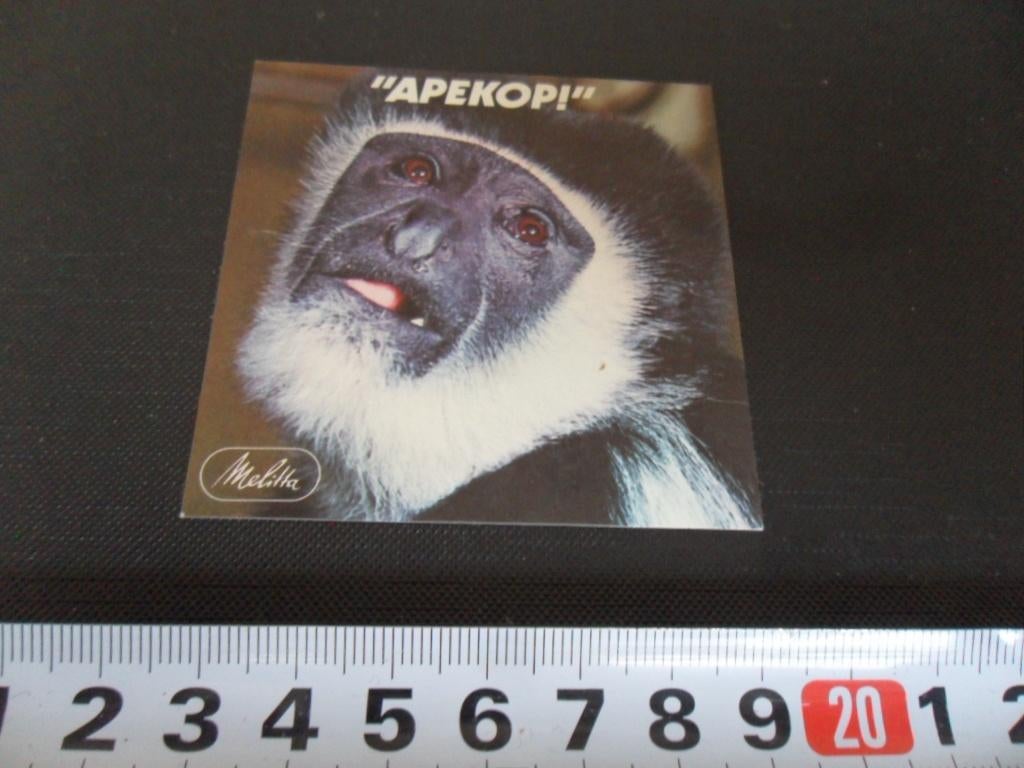 sticker MELITTA  Apekop !, Verzamelen, Ophalen, Zo goed als nieuw