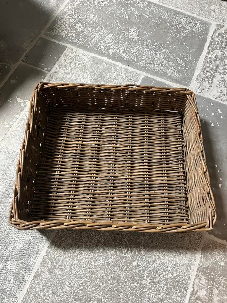 Hoffz mand riet rattan, Ophalen of Verzenden, Zo goed als nieuw, Rond, Overige materialen