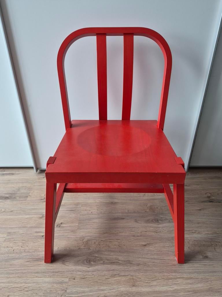 Comfortable Ikea PS Saga Stoel - Rood, Huis en Inrichting, Stoelen, Gebruikt, Scandinavisch, Ophalen of Verzenden, Eén
