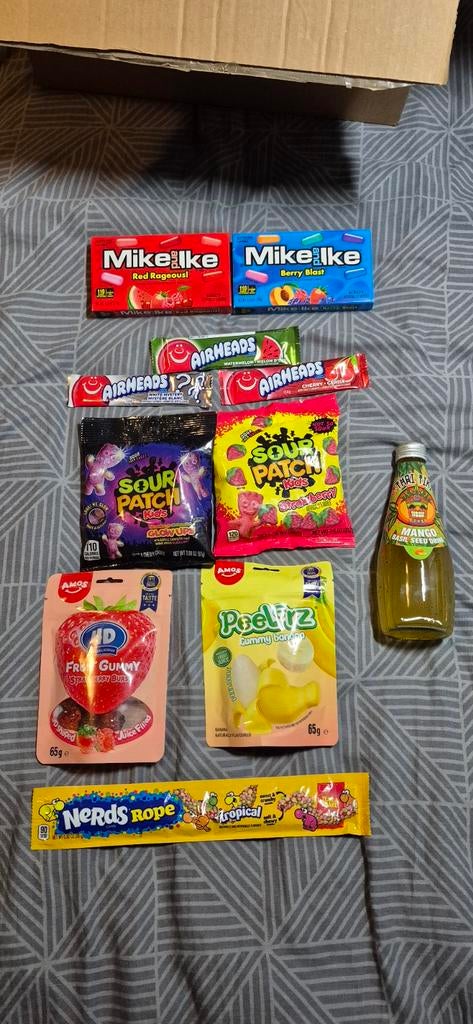 Buitenlands snoep mystery box – Mike & Ike, Sour Patch, Airh, Ophalen