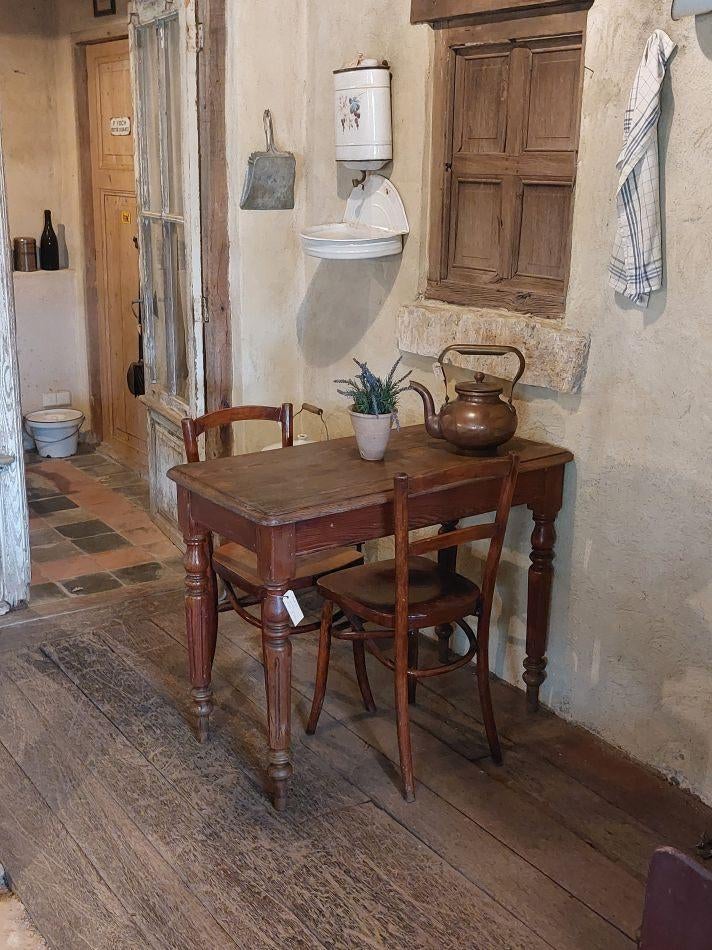 oud smal keukentafeltje  cafetafel, Ophalen of Verzenden
