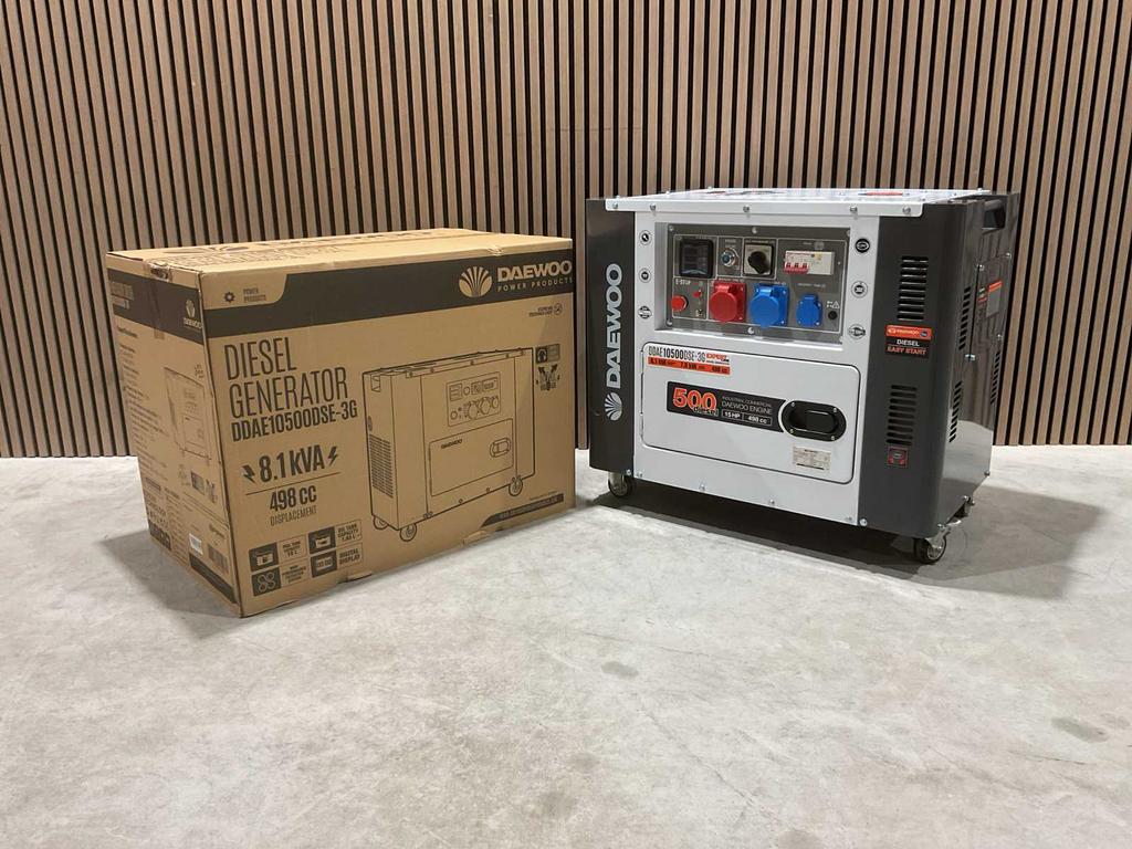 Daewoo DDAE10500DSE-3G diesel stroomgenerator nieuw in doos, Ophalen, Dieselolie, Geluidgedempt, Nieuw