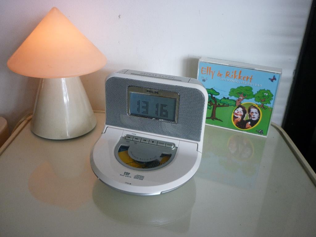 Philips Space Age Design wekker clock radio CD AUX alarm etc, Ophalen of Verzenden, Zo goed als nieuw, Philips, Met radio