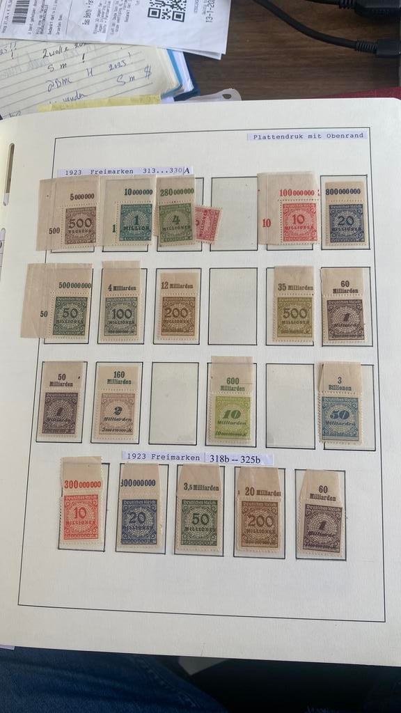 Duitse Rijk postfris POR tussen 313 en 330, Postzegels en Munten, Ophalen of Verzenden, Duitse Keizerrijk