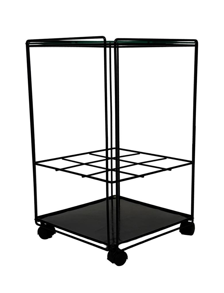 Vintage Max Sauze voor Atrow 'Isocele' bijzettafel 1970's, Minder dan 55 cm, Gebruikt, Vintage, Hout