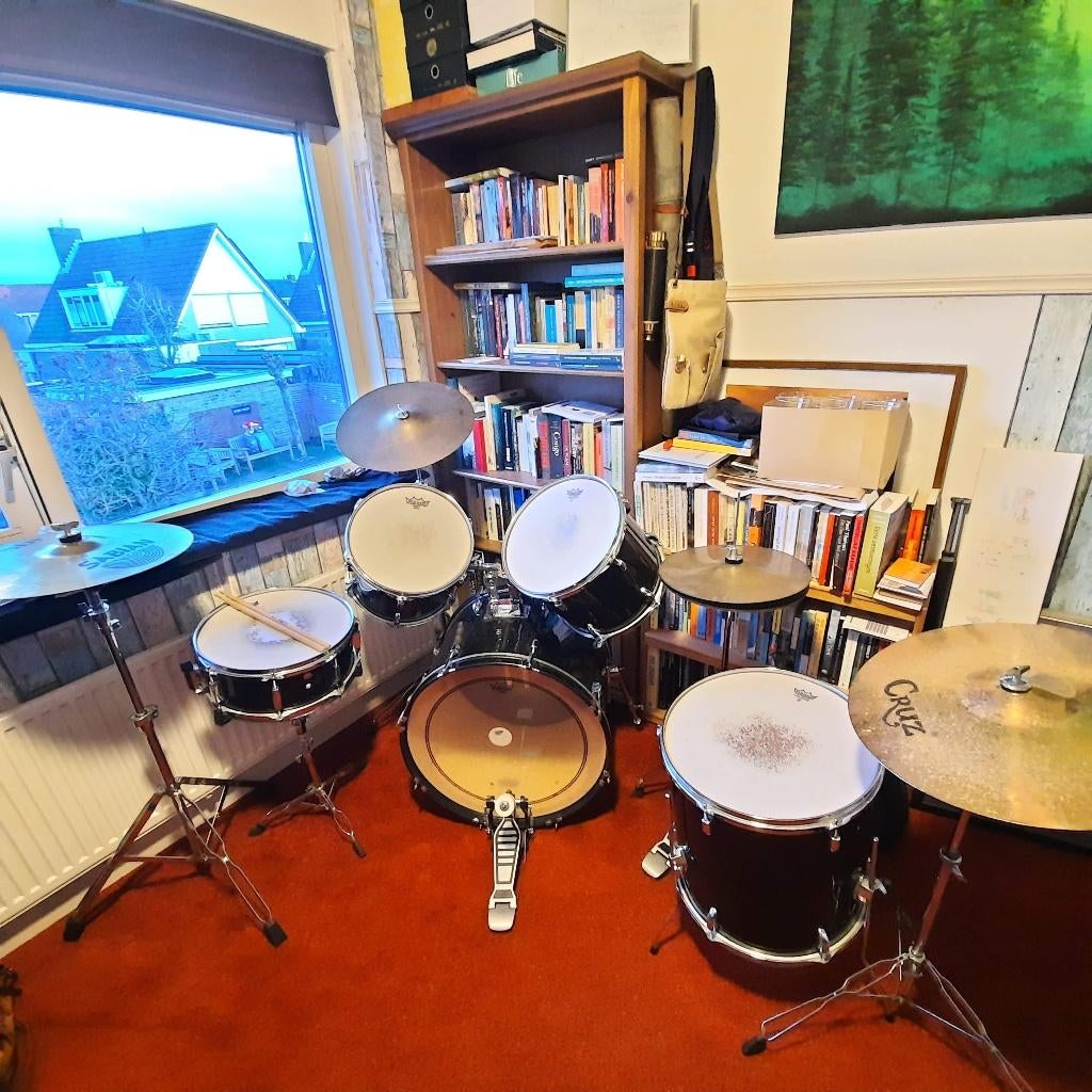 Hyman drumstel met extra bekkens, Ophalen, Gebruikt, Overige merken