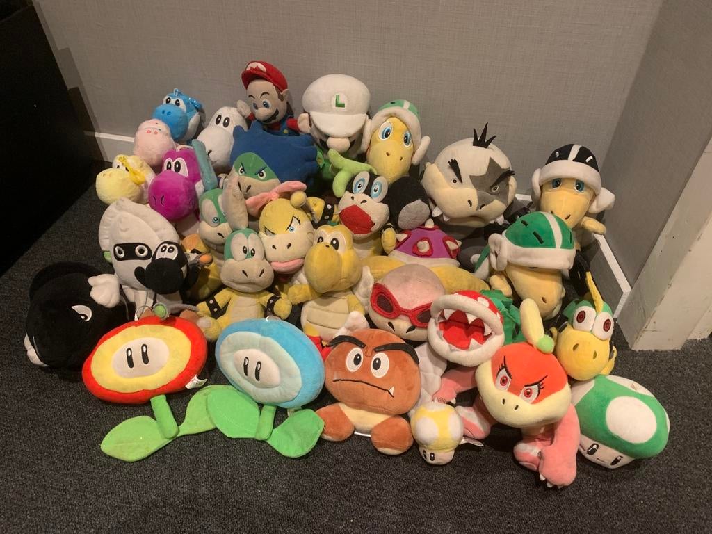 Super Mario knuffels 29 stuks., Ophalen of Verzenden, Zo goed als nieuw, Versiering, Verjaardag