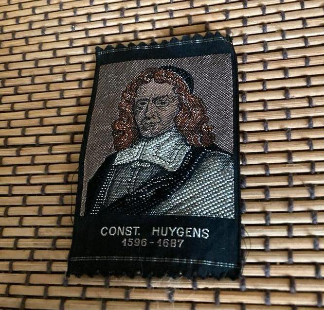 Patch Const. Huygens Geweven Portret, Ophalen of Verzenden, Overige materialen, Minder dan 30 cm, Minder dan 30 cm