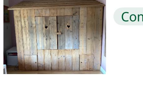 Kinder Bedstee / Kinderhuisje Kastanova, Kinderen en Baby's, Kinderkamer | Bedden, Gebruikt, 160 tot 180 cm, 100 cm of meer, Hoogslaper of Stapelbed