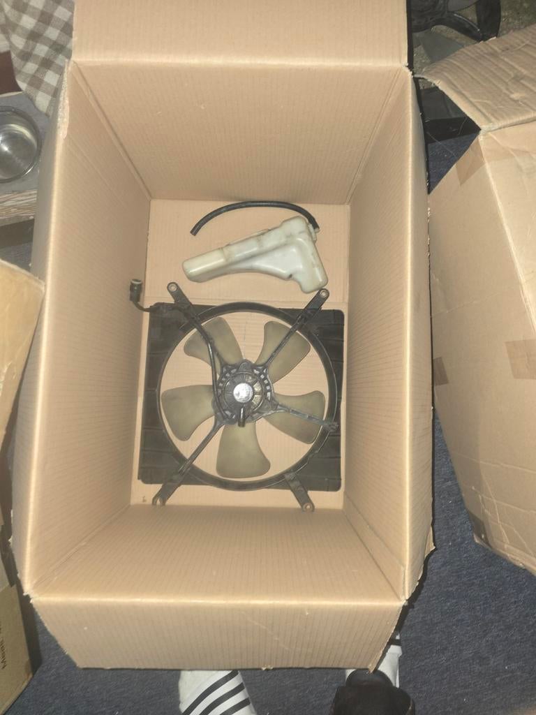 Radiator, Reservoir, Fan Honda Civic, Auto-onderdelen, Ophalen of Verzenden, Gebruikt, Honda
