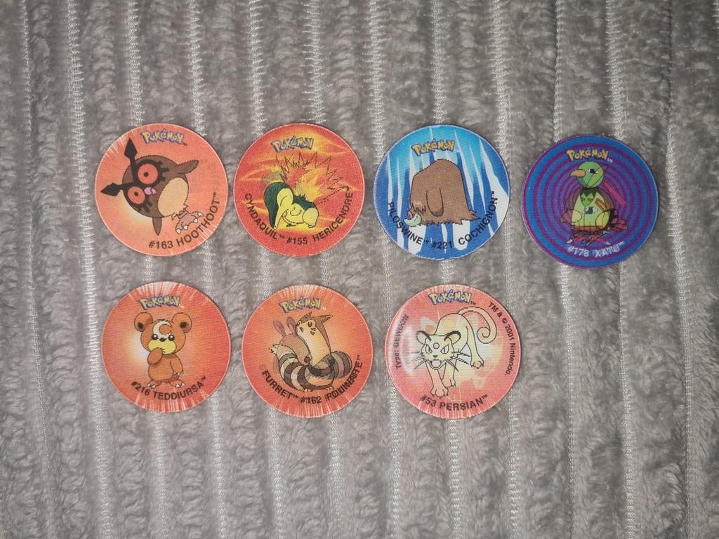 Pokemon flippo's 2001, Ophalen, Losse flippo's
