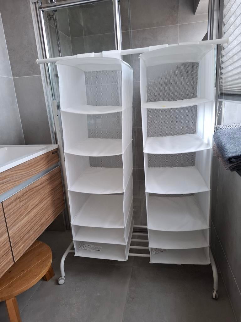 Ikea metalen rek met polyester lades, Huis en Inrichting, Badkamer | Badkamermeubels, Minder dan 50 cm, Gebruikt, Overige typen