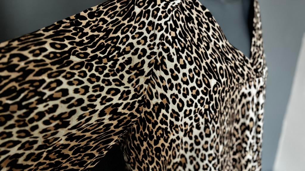 Refined blouse, top, shirt XXL. Animal Leopard panter print, Bruin, ., Maat 46/48 (XL) of groter, Ophalen of Verzenden