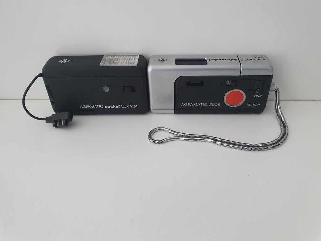 Agfa [DEFECT] pakket: Agfamatic 2008 en hoes, pocket lux 234, Ophalen of Verzenden, 1960 tot 1980, Overige typen