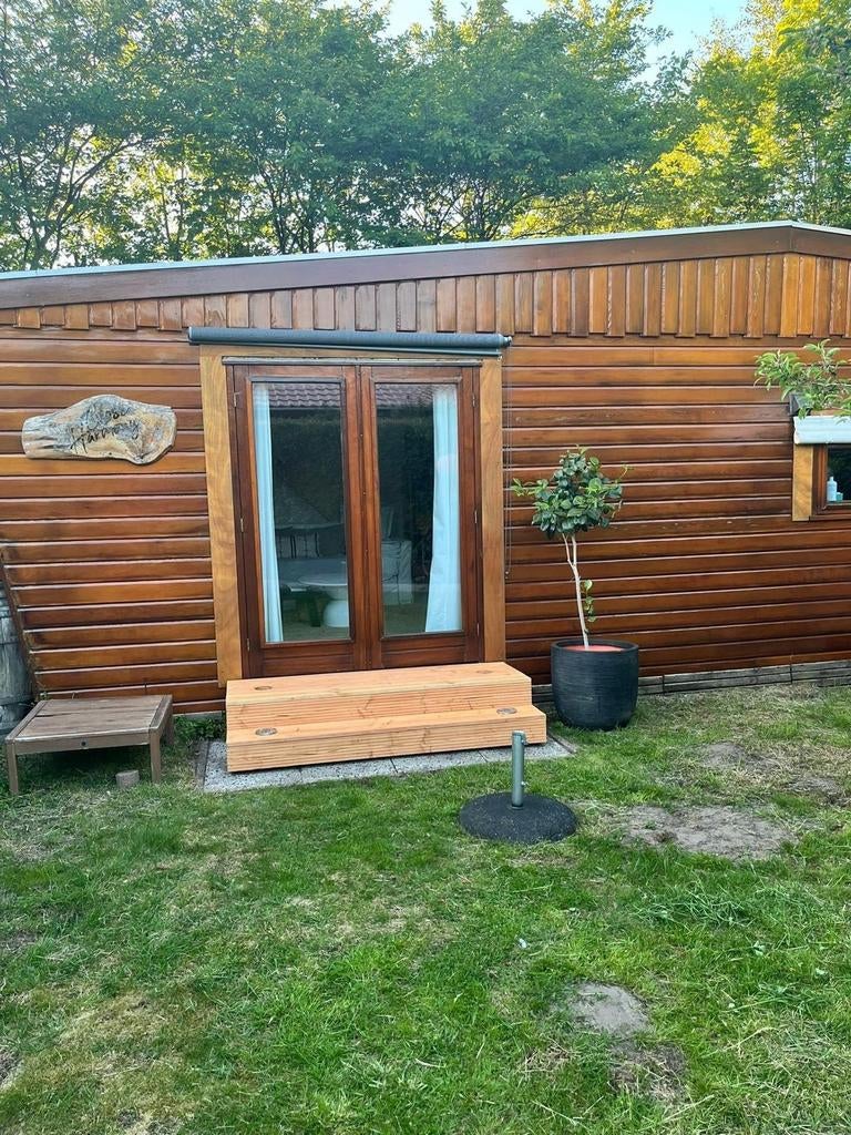 Chalet opstap, Tinyhouse, Recreatiewoning, Pipowagen, Caravans en Kamperen, Ophalen of Verzenden, Zo goed als nieuw