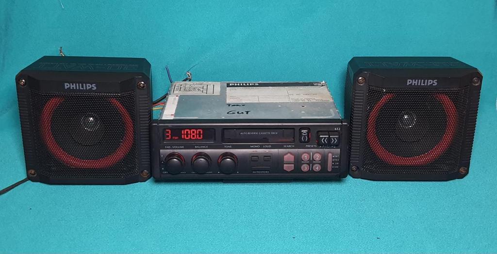Philips dc652 casssette receiver and philips speakers, Ophalen of Verzenden, Zo goed als nieuw