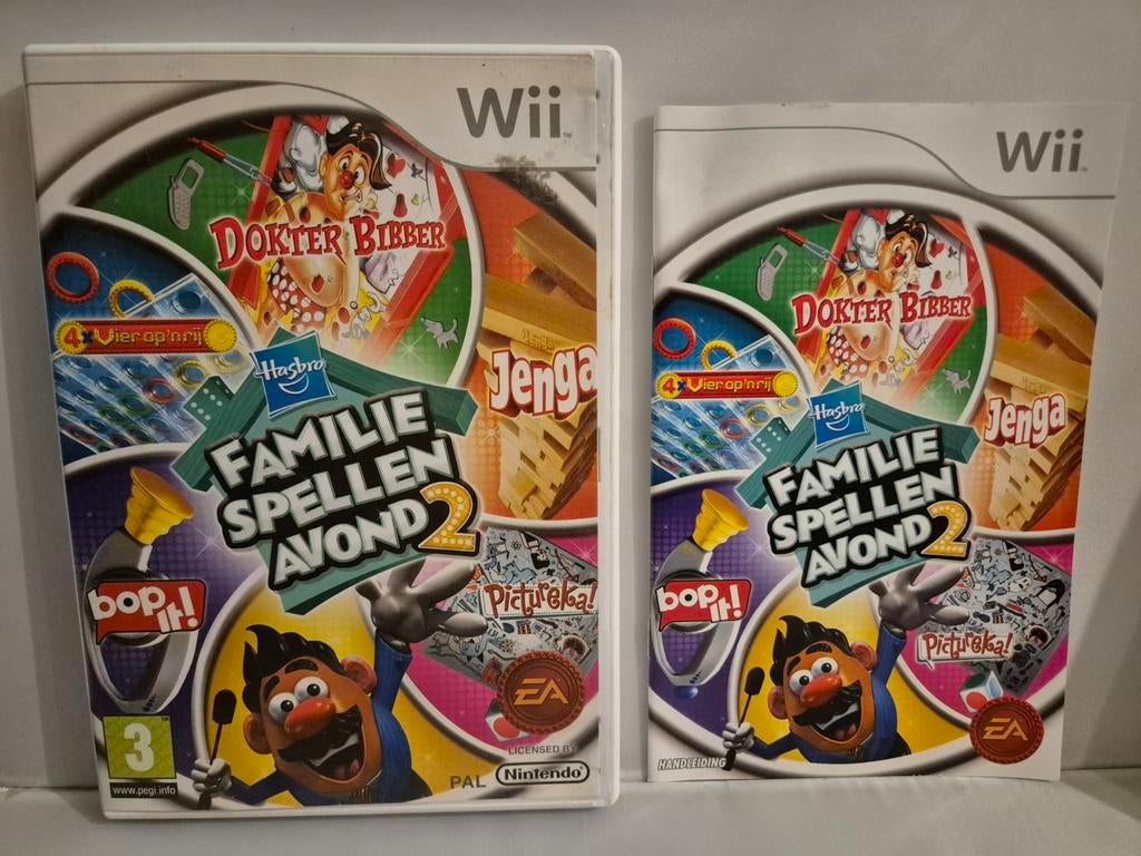 Familie Spellen Avond 2 Wii, 1 speler, Ophalen of Verzenden, Zo goed als nieuw, Vanaf 3 jaar