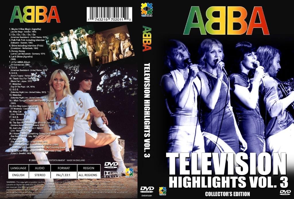 ABBA  TV Highlights vol.3, Cd's en Dvd's, Alle leeftijden, Ophalen of Verzenden, Nieuw in verpakking, Muziek en Concerten