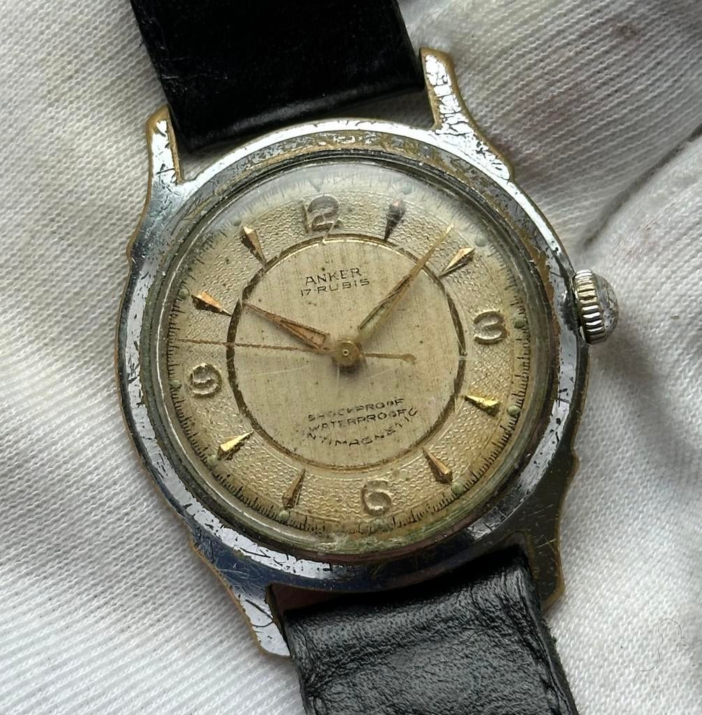 Vintage Anker horloge handopwind, Ophalen of Verzenden, Gebruikt